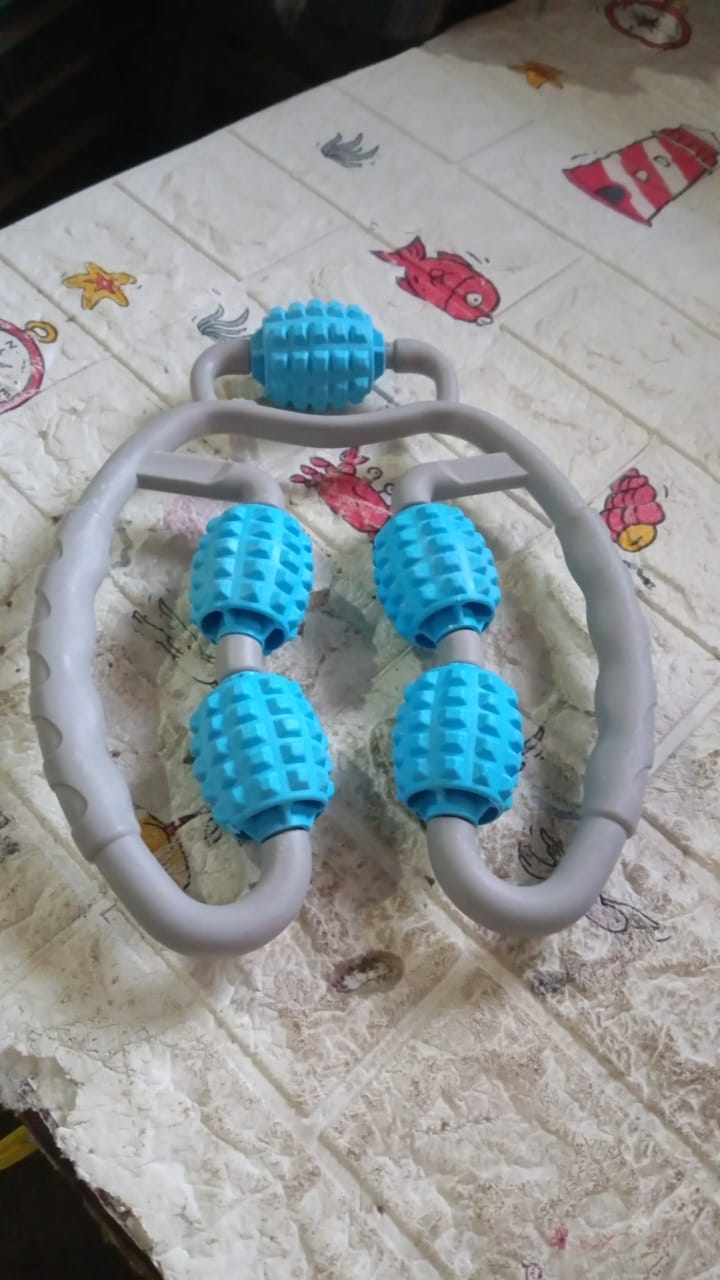 0265 Muscle Massage Roller, 5 Wheels Relieve Soreness Leg Muscle Roller Fitness Roller Muscle Relaxer Massage Roller Ring Clip All Round Massaging Uniform Force Elastic PP Drop Shaped for Home Use (1 Pc) 0265 Muscle Massage Roller, 5 Wheels Relieve Soreness Leg Muscle Roller Fitness Roller Muscle Relaxer Massage Roller Ring Clip All Round Massaging Uniform Force Elastic PP Drop Shaped for Home Use (1 Pc)